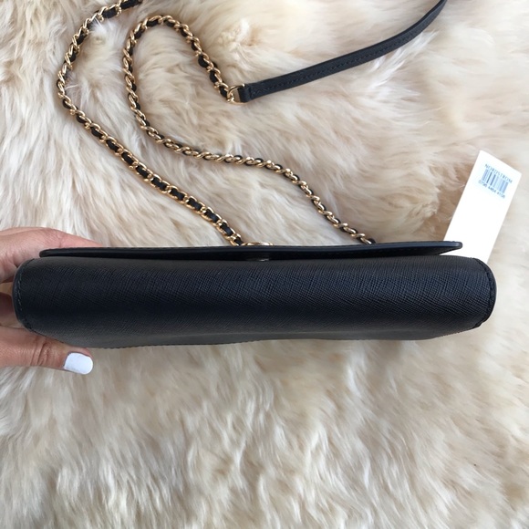 Tory Burch Black ROBINSON CHAIN WALLET - Picture 7 of 9